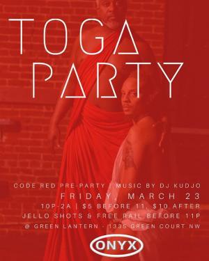 CODE RED WEEKEND TOGA PARTY