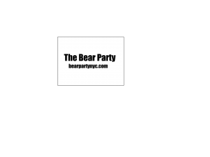 SATURDAY BEAR PARTY
