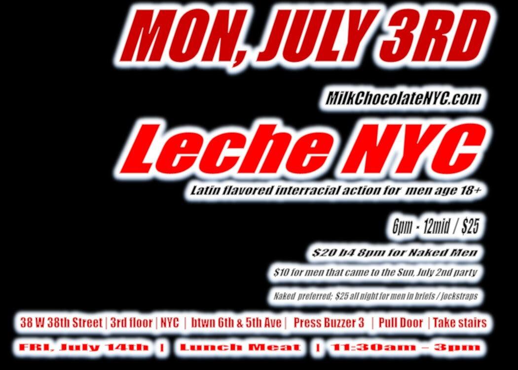 LECHE NYC - Event Information - Wicked Gay Parties - Group Sex Party  Listings