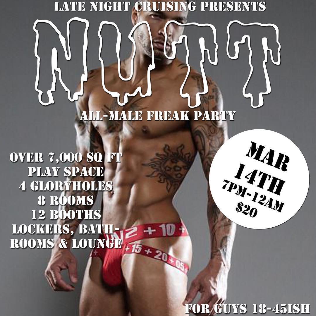 NUTT - Event Information - Wicked Gay Parties - Group Sex Party Listings